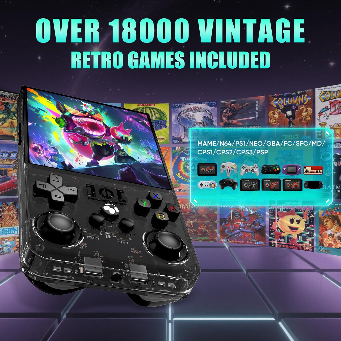 2025 New R36Max Handheld Game Console Portable Mini Retro Handheld Game Console 4.0" 4K