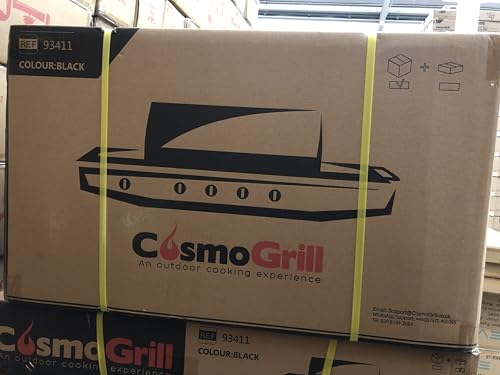 CosmoGrill Pro Deluxe 5 Gas Burner 4+1 Barbecue Grill, Steel Warming Rack, Side-Burner