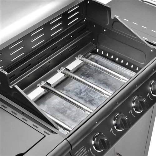 CosmoGrill Pro Deluxe 5 Gas Burner 4+1 Barbecue Grill, Steel Warming Rack, Side-Burner