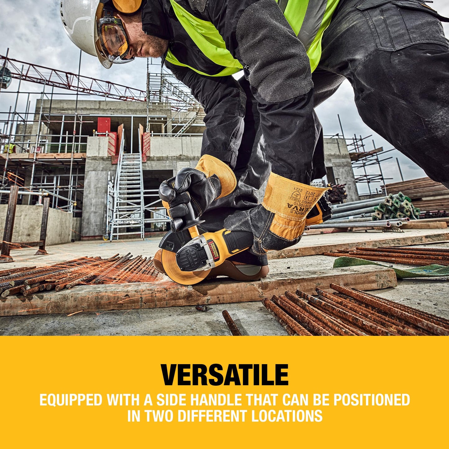 DEWALT 18V XR Brushless 125mm Paddle Switch Angle Grinder - Tool Only in TSTAK, DCG406NT-XJ